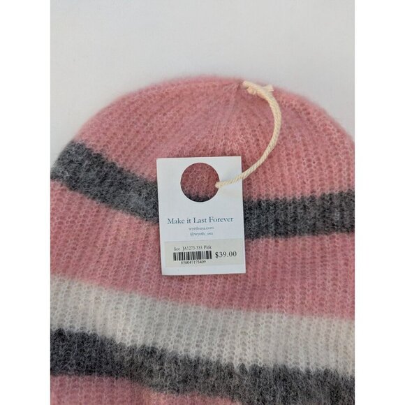 Wyeth New With Tags Mohair Striped Women's Beanie Hat One Size - Picture 3 of 8
